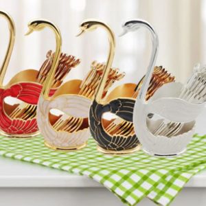 Swan Figurines & Spoon Holder